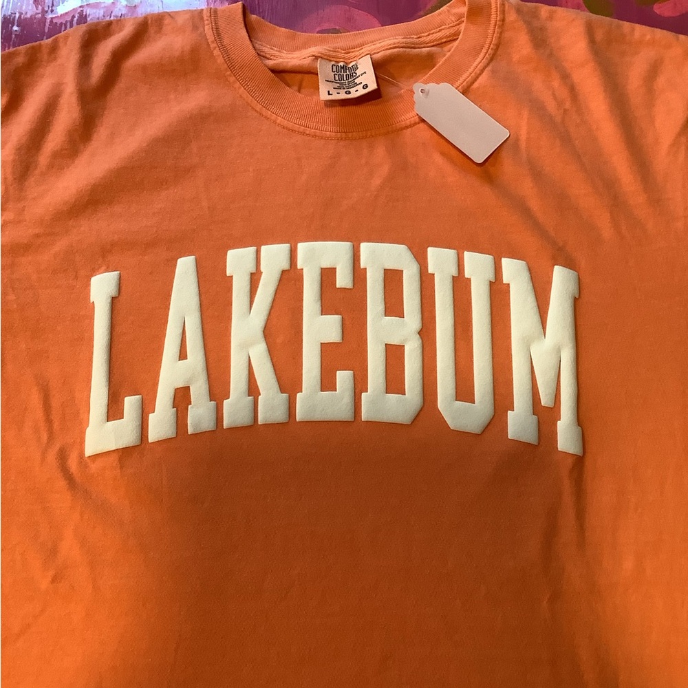 Comfort Colors Orange Tee with Cream Print